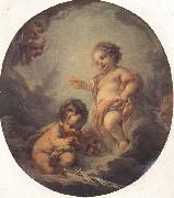 Francois Boucher The Baby Jesus and the Infant St.John France oil painting reproduction